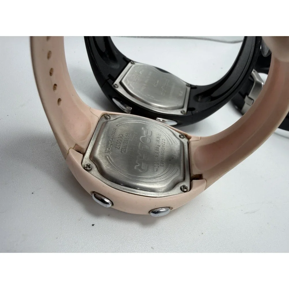 Polar F6‎ Fitness Watch Only Lot Of 4 New Batteries Pre-owned Black Pink